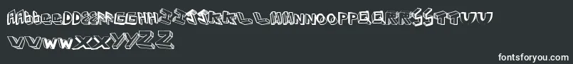 Eighties Font – White Fonts on Black Background