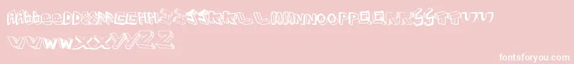 Eighties Font – White Fonts on Pink Background