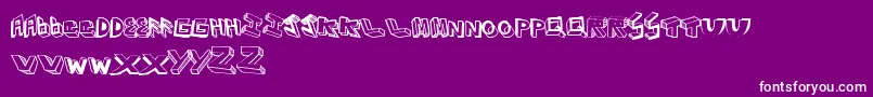 Eighties Font – White Fonts on Purple Background