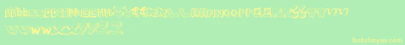 Eighties Font – Yellow Fonts on Green Background