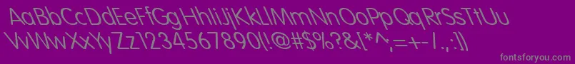 VogueNormalExtremeLefti-Schriftart – Graue Schriften auf violettem Hintergrund