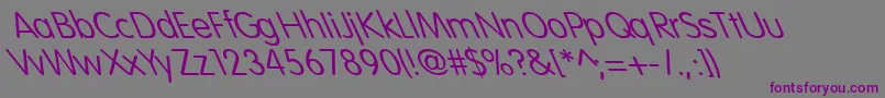 VogueNormalExtremeLefti Font – Purple Fonts on Gray Background