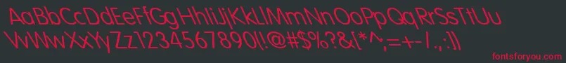 VogueNormalExtremeLefti Font – Red Fonts on Black Background