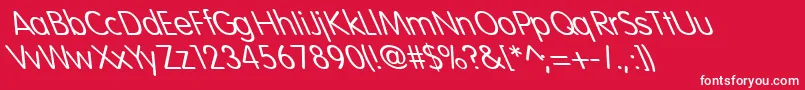 VogueNormalExtremeLefti Font – White Fonts on Red Background