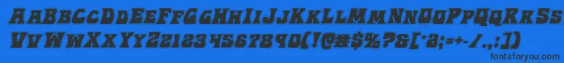 Hippocketacadital Font – Black Fonts on Blue Background