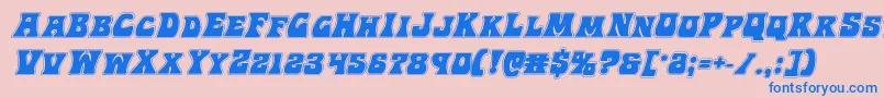 Hippocketacadital Font – Blue Fonts on Pink Background