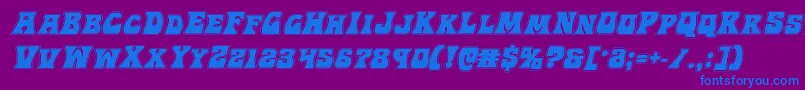 Hippocketacadital Font – Blue Fonts on Purple Background