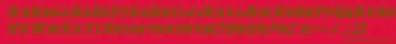 Fonte Hippocketacadital – fontes marrons em um fundo vermelho
