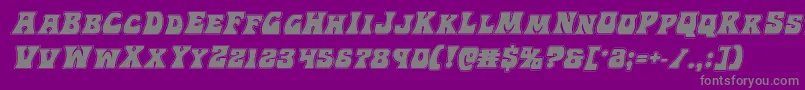 Hippocketacadital Font – Gray Fonts on Purple Background