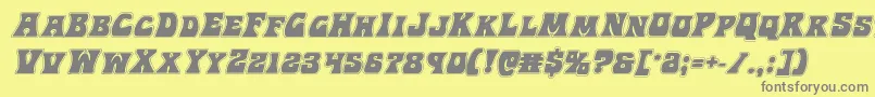 Hippocketacadital Font – Gray Fonts on Yellow Background