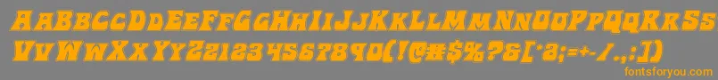 Hippocketacadital Font – Orange Fonts on Gray Background