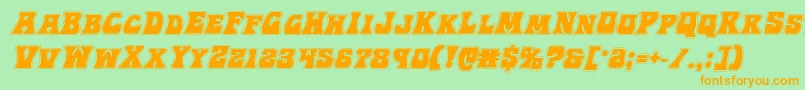 Hippocketacadital Font – Orange Fonts on Green Background
