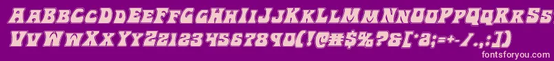 Hippocketacadital Font – Pink Fonts on Purple Background