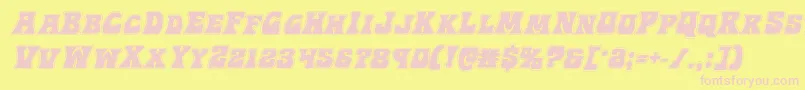 Hippocketacadital Font – Pink Fonts on Yellow Background