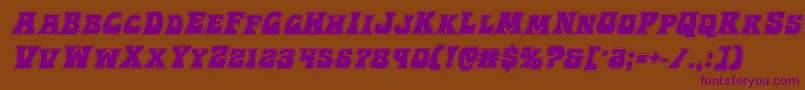 Hippocketacadital Font – Purple Fonts on Brown Background