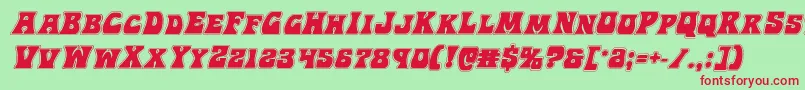 Hippocketacadital Font – Red Fonts on Green Background