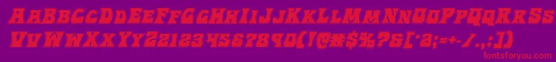 Hippocketacadital Font – Red Fonts on Purple Background