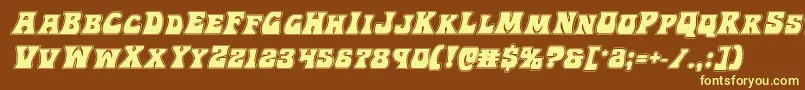 Hippocketacadital Font – Yellow Fonts on Brown Background