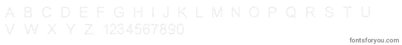 DiamondsAreForever-fontti – harmaat kirjasimet valkoisella taustalla