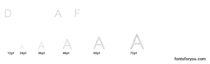 Tamanhos de fonte DiamondsAreForever