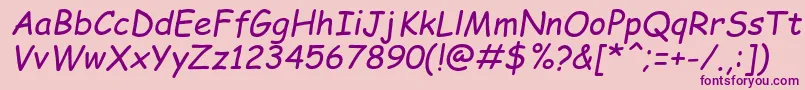 En savoir plus sur la police ComicSansMsРљСѓСЂСЃРёРІ Police ComicSansMsРљСѓСЂСЃРёРІ – polices violettes sur fond rose