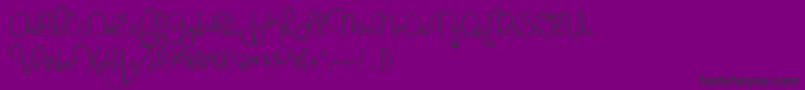 BmdVirginiaSky Font – Black Fonts on Purple Background