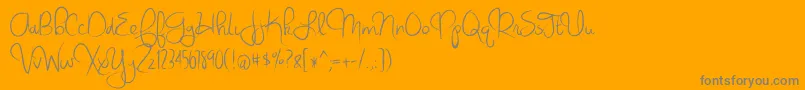 BmdVirginiaSky-Schriftart – Graue Schriften auf orangefarbenem Hintergrund