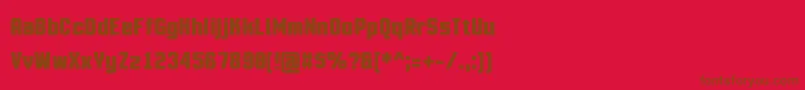 Motioncontrolneuelite Font – Brown Fonts on Red Background