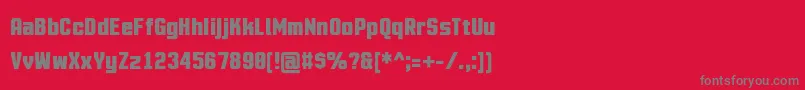 Motioncontrolneuelite Font – Gray Fonts on Red Background