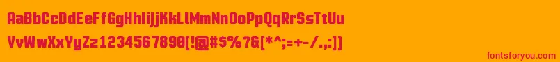 Motioncontrolneuelite Font – Red Fonts on Orange Background