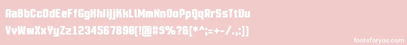 Motioncontrolneuelite-fontti – valkoiset fontit vaaleanpunaisella taustalla