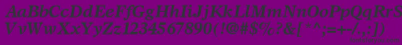 SterlingSsiBoldItalic Font – Black Fonts on Purple Background