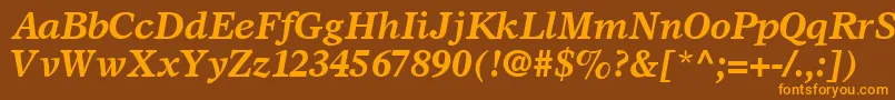 SterlingSsiBoldItalic Font – Orange Fonts on Brown Background