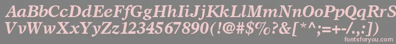 SterlingSsiBoldItalic Font – Pink Fonts on Gray Background