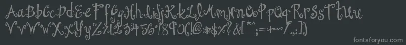Dollhouse Font – Gray Fonts on Black Background