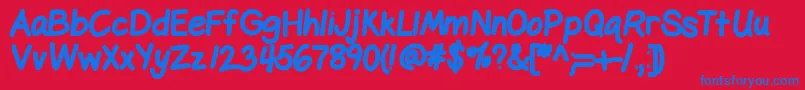 Gelpenheavy Font – Blue Fonts on Red Background