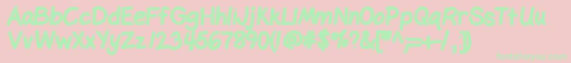 Gelpenheavy Font – Green Fonts on Pink Background