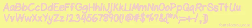 Gelpenheavy Font – Pink Fonts on Yellow Background