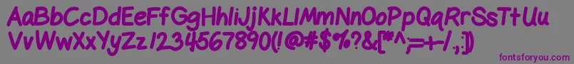 Шрифт Gelpenheavy – фиолетовые шрифты на сером фоне