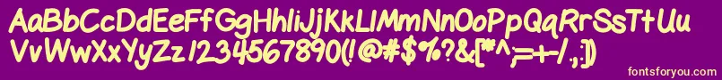 Gelpenheavy Font – Yellow Fonts on Purple Background