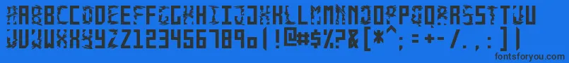 フォントMonolythMonospacedMac – 黒い文字の青い背景