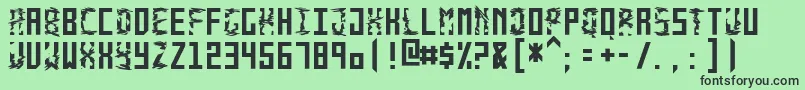 MonolythMonospacedMac Font – Black Fonts on Green Background