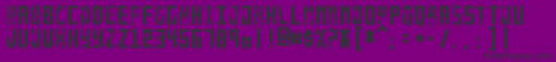 MonolythMonospacedMac-Schriftart – Schwarze Schriften auf violettem Hintergrund