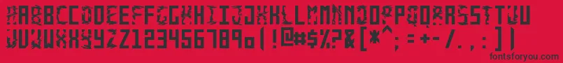 MonolythMonospacedMac Font – Black Fonts on Red Background