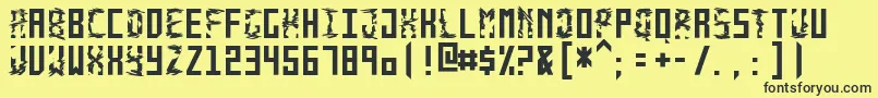 MonolythMonospacedMac Font – Black Fonts on Yellow Background