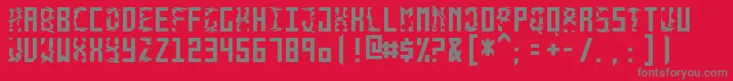 MonolythMonospacedMac Font – Gray Fonts on Red Background
