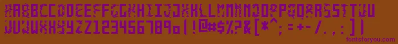 MonolythMonospacedMac Font – Purple Fonts on Brown Background