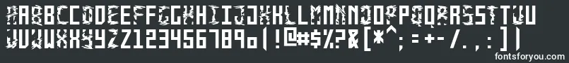 Шрифт MonolythMonospacedMac – белые шрифты на чёрном фоне