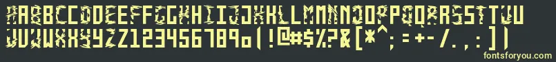 MonolythMonospacedMac Font – Yellow Fonts on Black Background