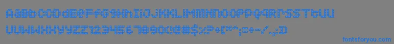 フォントSquarodynamic 02 – 灰色の背景に青い文字